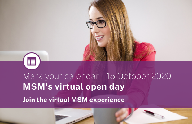 Mark your calendar for MSM s Virtual Open Day